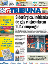 Capa do jornal A Tribuna 27/12/2024