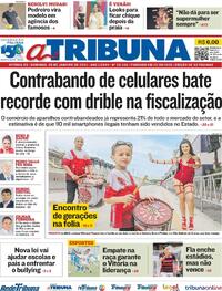 Capa do jornal A Tribuna 28/01/2024