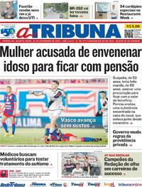 Capa do jornal A Tribuna 28/02/2024