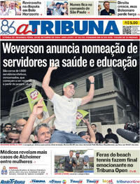 Capa do jornal A Tribuna 28/10/2024