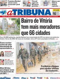 Capa do jornal A Tribuna 29/03/2024