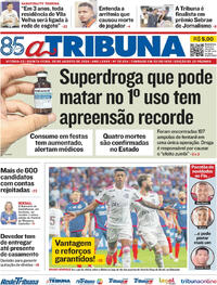 Capa do jornal A Tribuna 29/08/2024