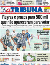 Capa do jornal A Tribuna 29/10/2024