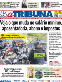 Capa do jornal A Tribuna 29/11/2024