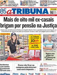 Capa do jornal A Tribuna 30/05/2024