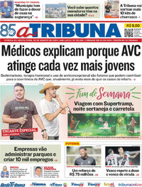 Capa do jornal A Tribuna 30/08/2024