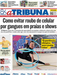 Capa do jornal A Tribuna 30/12/2024