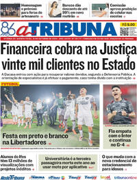 Capa do jornal A Tribuna 31/10/2024