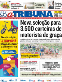 Capa do jornal A Tribuna 02/09/2025