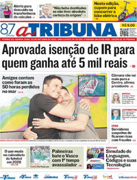 Capa do jornal A Tribuna 02/10/2025