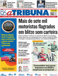 Capa do jornal A Tribuna 03/06/2025