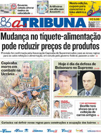 Capa do jornal A Tribuna 03/09/2025
