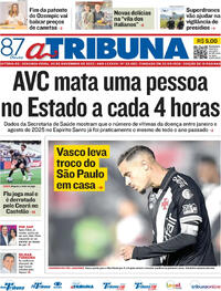 Capa do jornal A Tribuna 03/11/2025
