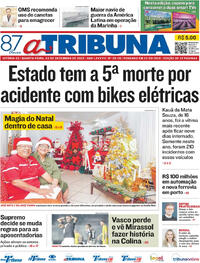 Capa do jornal A Tribuna 03/12/2025