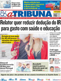 Capa do jornal A Tribuna 04/06/2025