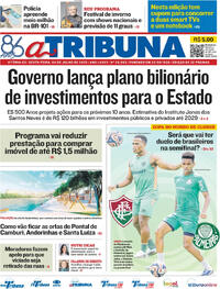 Capa do jornal A Tribuna 04/07/2025