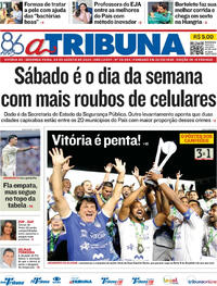 Capa do jornal A Tribuna 04/08/2025
