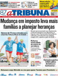 Capa do jornal A Tribuna 04/10/2025