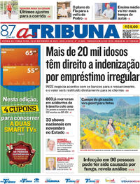 Capa do jornal A Tribuna 04/11/2025