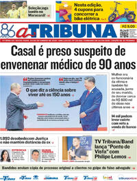 Capa do jornal A Tribuna 05/09/2025