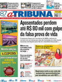 Capa do jornal A Tribuna 05/12/2025