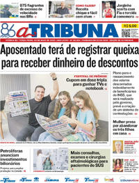Capa do jornal A Tribuna 06/05/2025