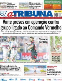 Capa do jornal A Tribuna 06/11/2025