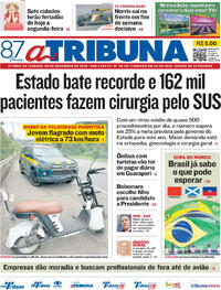 Capa do jornal A Tribuna 06/12/2025