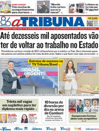Capa do jornal A Tribuna 07/01/2025