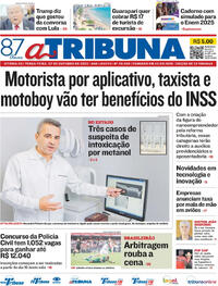 Capa do jornal A Tribuna 07/10/2025