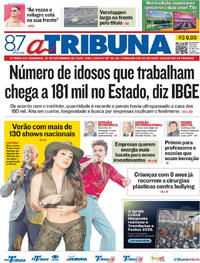 Capa do jornal A Tribuna 07/12/2025