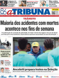 Capa do jornal A Tribuna 08/09/2025