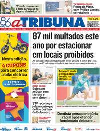 Capa do jornal A Tribuna 09/09/2025