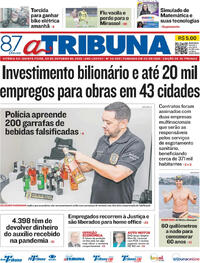 Capa do jornal A Tribuna 09/10/2025