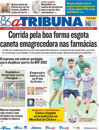 Capa do jornal A Tribuna 10/06/2025
