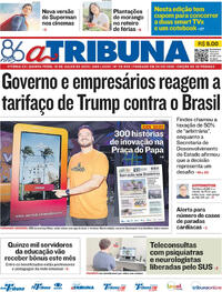 Capa do jornal A Tribuna 10/07/2025