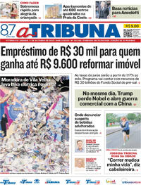 Capa do jornal A Tribuna 11/10/2025