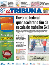 Capa do jornal A Tribuna 11/11/2025