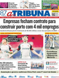 Capa do jornal A Tribuna 11/12/2025