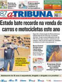 Capa do jornal A Tribuna 12/11/2025
