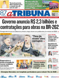 Capa do jornal A Tribuna 12/12/2025