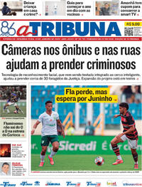 Capa do jornal A Tribuna 13/01/2025