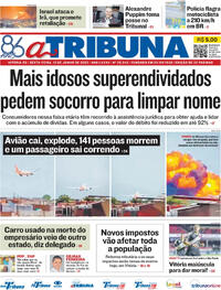 Capa do jornal A Tribuna 13/06/2025