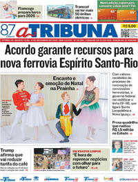 Capa do jornal A Tribuna 13/11/2025