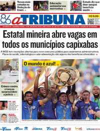 Capa do jornal A Tribuna 14/07/2025
