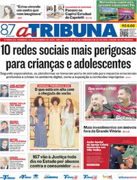 Capa do jornal A Tribuna 14/12/2025