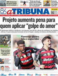 Capa do jornal A Tribuna 15/09/2025