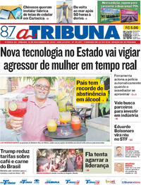 Capa do jornal A Tribuna 15/11/2025