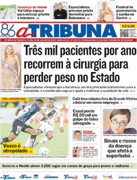 Capa do jornal A Tribuna 16/07/2025