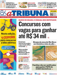 Capa do jornal A Tribuna 16/09/2025